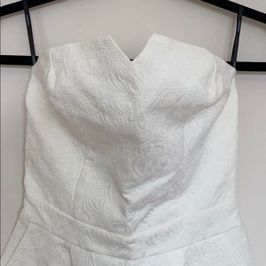 White tube top romper